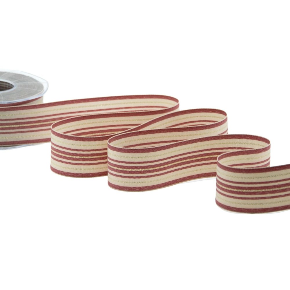 NASTRO AMARANTO STRIPE RIGATO 40MM. 20MT.
